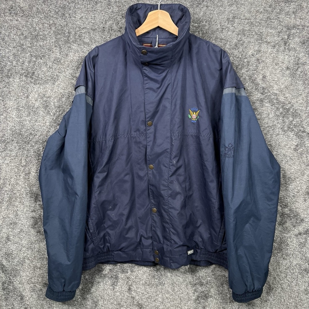 ProQuip Men's Jacket Size XL Gore-Tex Blue Full Zip Button Up Vintage 90s Golf